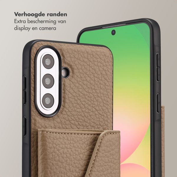Selencia Sera Telefoonhoes met Koord en Envelop Pashouder Samsung Galaxy A57 (5G) - Taupe