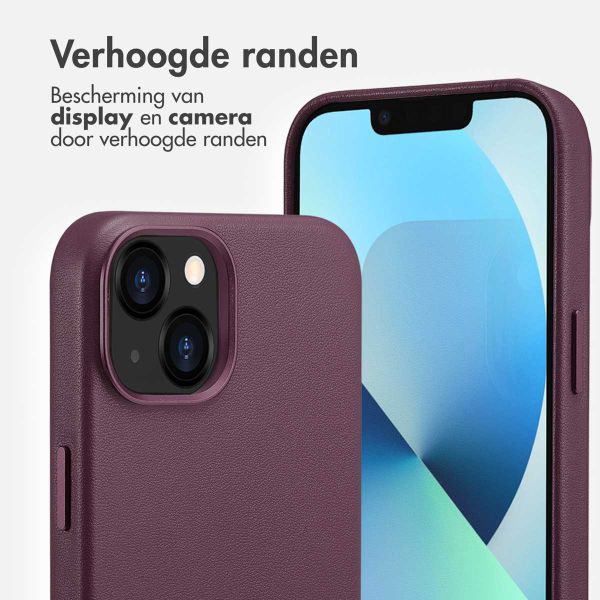 Accezz MagSafe Leather Backcover Apple iPhone 13 - Heath Purple