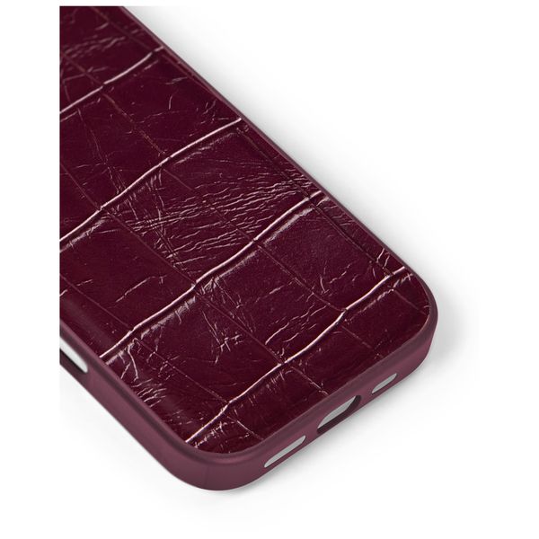 iDeal of Sweden Vegan Leather MagSafe Backcover Apple iPhone 16 - Fine Wine Croco