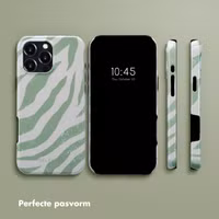 Selencia Vivid Backcover met MagSafe Apple iPhone 16 Pro Max - Colorful Zebra Sage Green