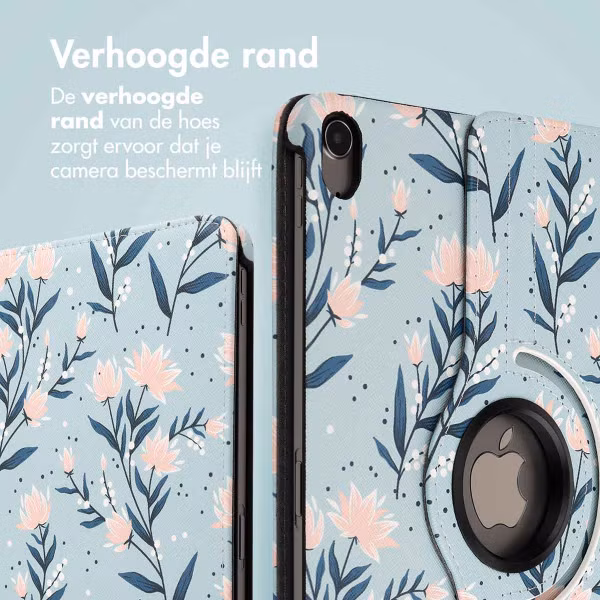 imoshion 360° Draaibare Design Bookcase Apple iPad Air 5 (2022) / Air 4 (2020) - Flowers