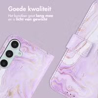 imoshion Design Bookcase Samsung Galaxy S25 - Purple Marble