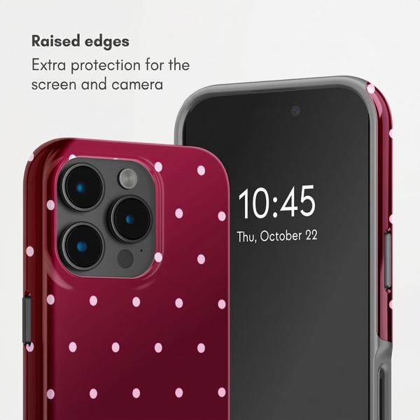 Selencia Vivid Back Cover with MagSafe Apple iPhone 15 Pro - Happy Dots Burgundy