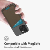 Accezz Leather Card Holder - Compatible with MagSafe and Qi2 - Coffee Brown