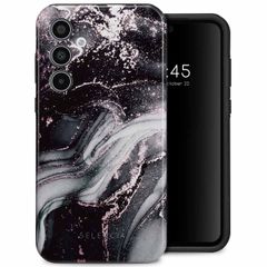 Selencia Vivid Backcover Samsung Galaxy A35 - Chic Marble Black