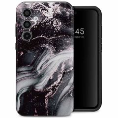 Selencia Vivid Tough Backcover Samsung Galaxy A35 - Chic Marble Black