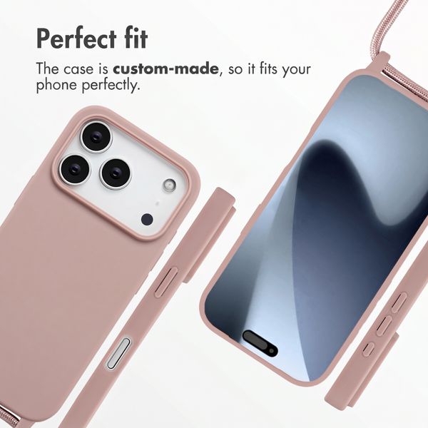 imoshion Silicone Case with Strap Apple iPhone 17 Pro - Sand Pink