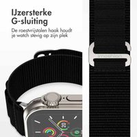 imoshion Nylon Alpine bandje Apple Watch Series 1 t/m 9 / SE (38/40/41 mm) | Series 10 / 11 (42 mm) - Zwart