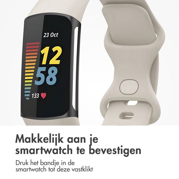 imoshion Siliconen bandje Fitbit Charge 5 / 6 - L - Beige