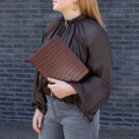 Selencia Croco bookcase Samsung Galaxy Tab A11 Plus / A9 Plus - Burgundy