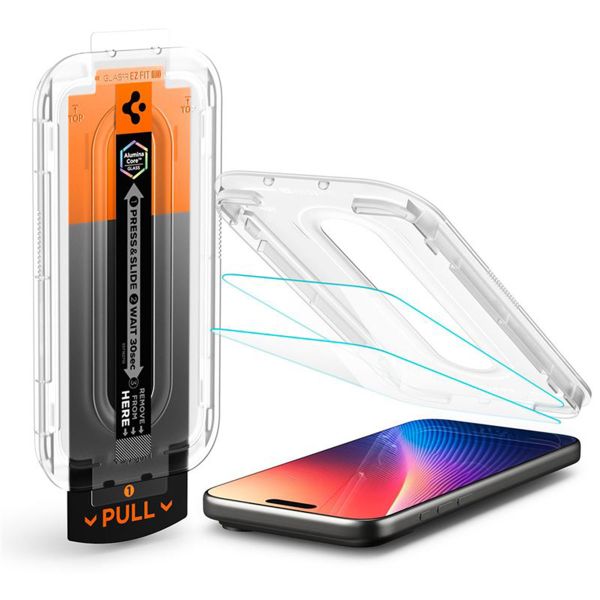 Spigen EZ Fit Glas.tR met Applicator - 1 pack Apple iPhone 17 Pro