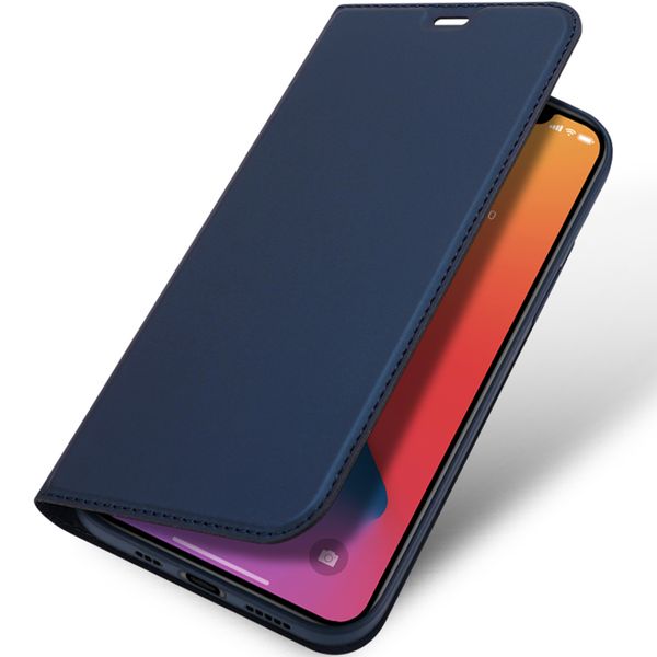 Dux Ducis Slim Softcase Bookcase iPhone 12 (Pro) - Donkerblauw