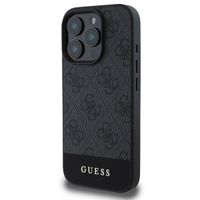 Guess Bottom Stripe 4G Backcover iPhone 16 Pro - Grijs