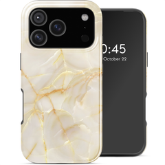 Selencia Vivid Back Cover with MagSafe Apple iPhone 17 Pro - Golden Beige Marble