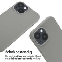 imoshion Siliconen hoesje met koord iPhone 14 - Lichtgrijs