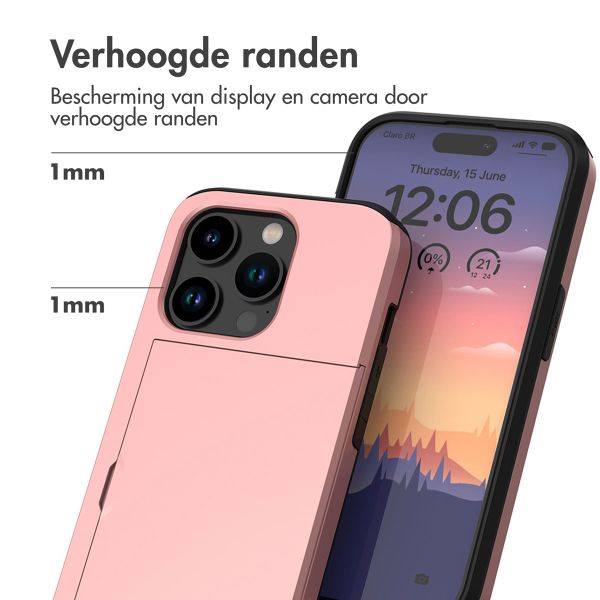 imoshion Backcover met pasjeshouder Apple iPhone 15 Pro - Rosé Goud