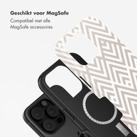 Selencia Vivid Tough Backcover met MagSafe Apple iPhone 16 Pro - Beige Zigzag
