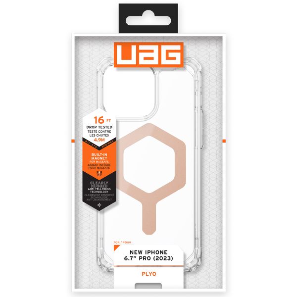 UAG Plyo Backcover Magsafe iPhone 15 Pro Max - Ice / Rosé Goud