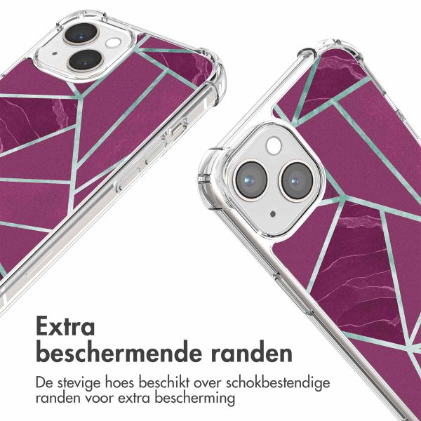 imoshion Design hoesje met koord Apple iPhone 14 - Bordeaux Graphic