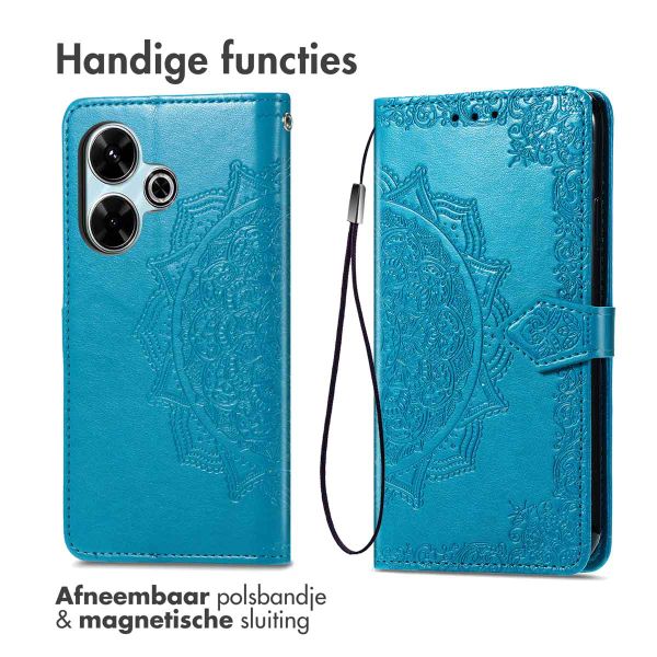 imoshion Mandala Bookcase Xiaomi Redmi 13 4G - Turquoise