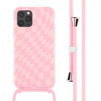 imoshion Siliconen design hoesje met koord Apple iPhone 11 Pro - Retro Pink