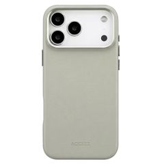 Accezz MagSafe Leather Backcover Apple iPhone 18 Pro / 17 Pro - Light Grey