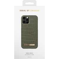 iDeal of Sweden Atelier Backcover iPhone  12 (Pro) - Khaki Croco