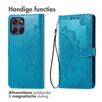 imoshion Mandala Bookcase Motorola Moto G77 - Turquoise
