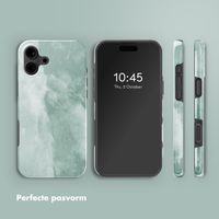 Selencia Vivid Backcover met MagSafe Apple iPhone 16 - Marble Grayed Jade