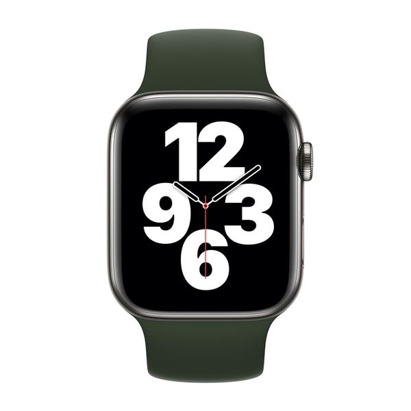 Apple Siliconen solobandje Apple Watch | 44/45/46/49 mm - Maat 8 - Cyprus Green