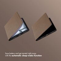 Selencia Riva Bookcase Apple iPad Air 11 inch (2026) M4 / (2025) M3 / (2024) M2 / Air 5 (2022) / Air 4 (2020) - Mocha Brown