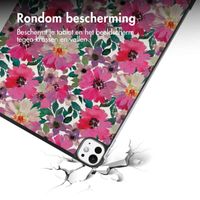 imoshion Design Trifold Bookcase Apple iPad Pro 11 (2024) M4 - Floral Water Color