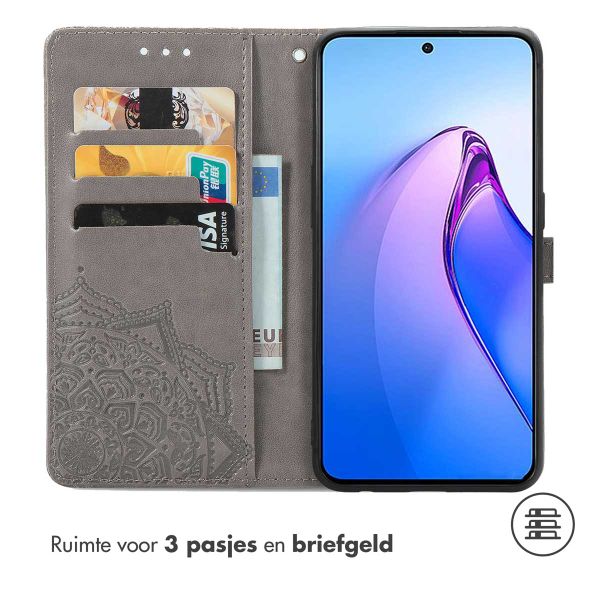 imoshion Mandala Bookcase Oppo Reno 8 Pro 5G - Grijs