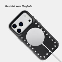 Selencia Studs Backcover met MagSafe Apple iPhone 17 Pro Max - Velvet Black
