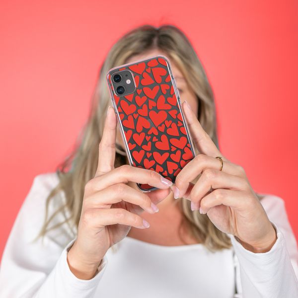 imoshion Design hoesje iPhone 11 Pro - Hartjes - Rood