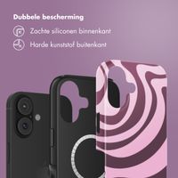 Selencia Vivid Backcover met MagSafe Apple iPhone 17 - Wavy Swirl Pink Plum