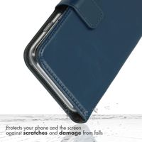 Selencia Genuine Leather Book Case Samsung Galaxy S26 Plus - Dark Blue
