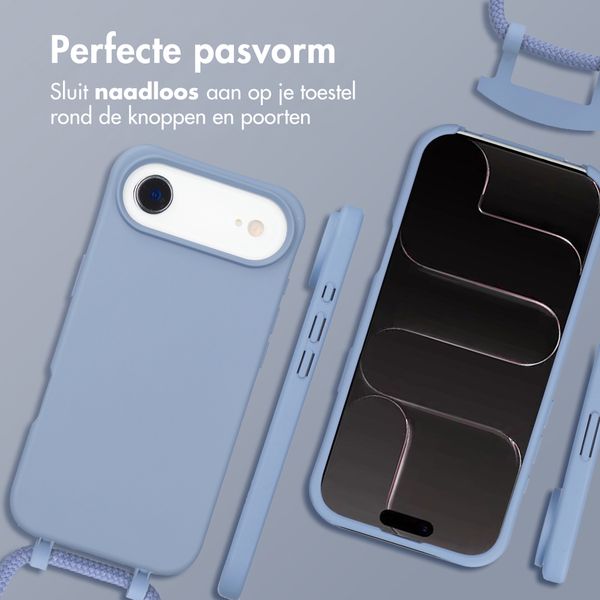 imoshion Color Backcover met afneembaar koord met MagSafe Apple iPhone Air - Ash Blue