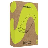 imoshion Powerbank met uittrekbare kabel 10.000 mAh - Power Delivery - USB-C + Lightning - Zwart