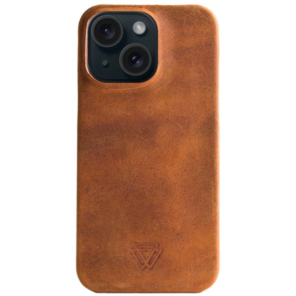 Wachikopa Full Wrap Backcover iPhone 15 - Camel