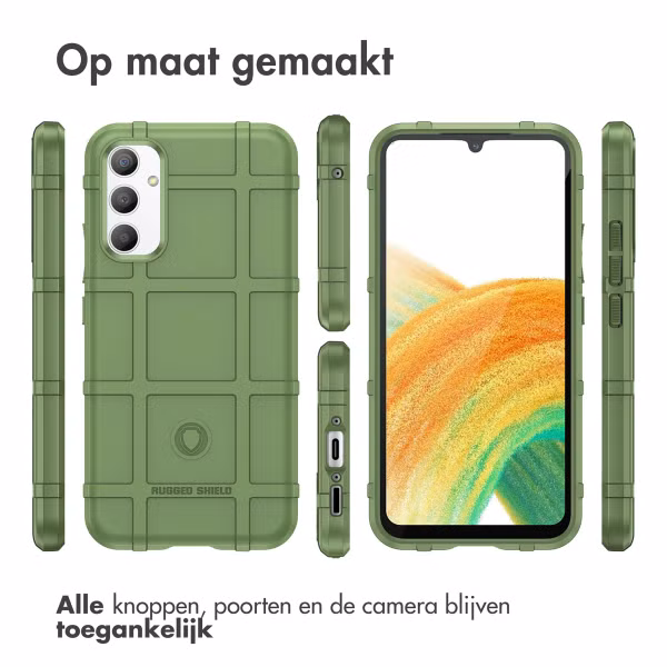 imoshion Rugged Shield Backcover Samsung Galaxy A34 (5G) - Donkergroen