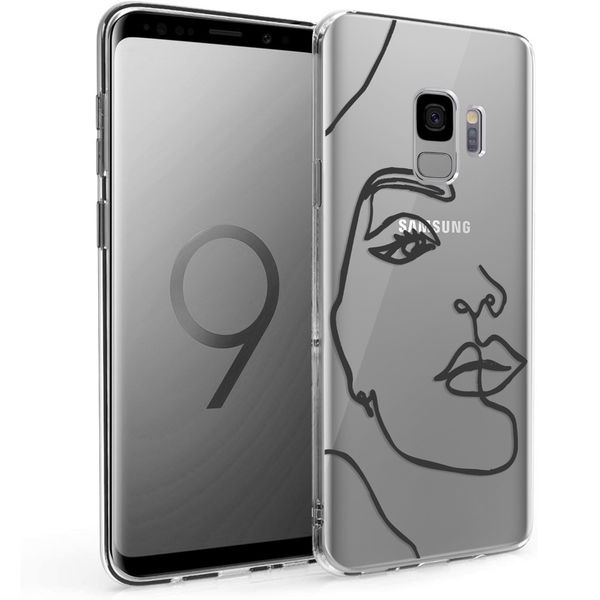 imoshion Design hoesje Samsung Galaxy S9 - Abstract Gezicht - Zwart