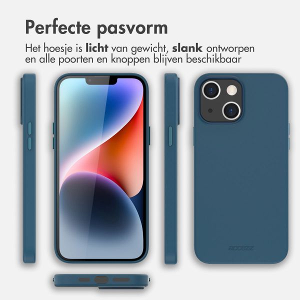 Accezz Leather Backcover met MagSafe Apple iPhone 14 Plus - Donkerblauw