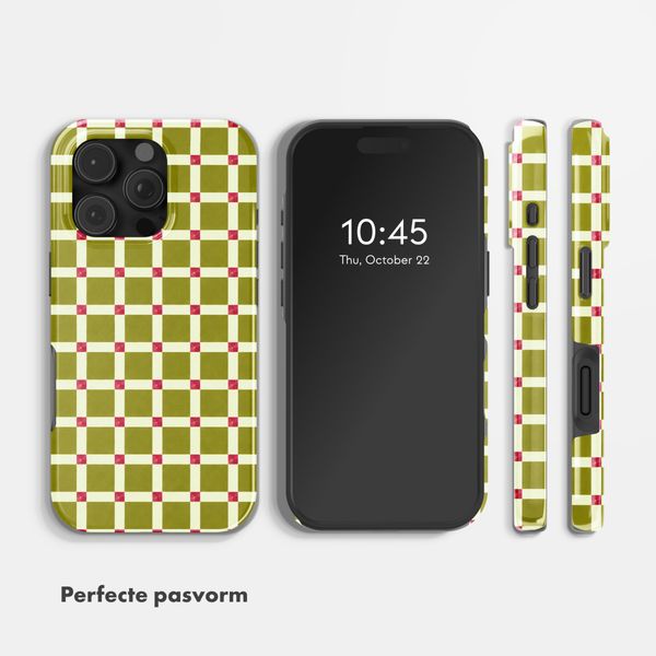 Selencia Vivid Backcover met MagSafe Apple iPhone 16 Pro Max - Check This Olive