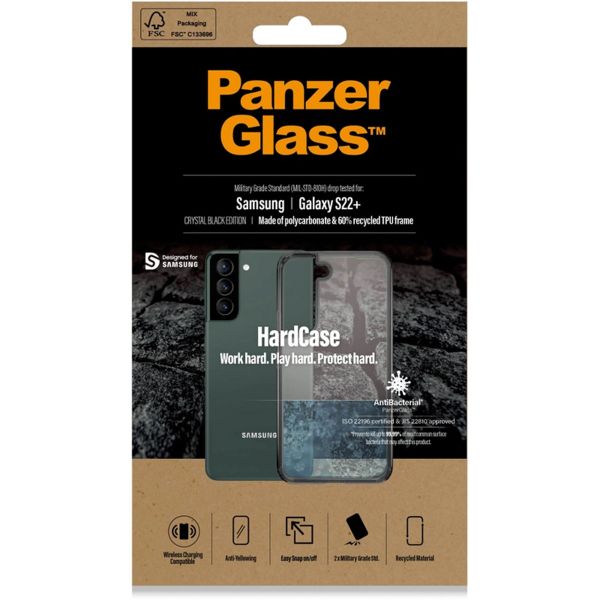 PanzerGlass Hardcase Anti-Bacterial Samsung Galaxy S22 Plus - Zwart