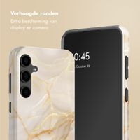 Selencia Vivid Tough Backcover Samsung Galaxy S24 FE - Golden Beige Marble