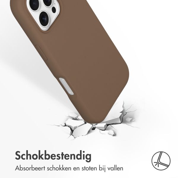 Accezz Liquid Silicone Backcover met MagSafe Apple iPhone 16 Pro Max - Lichtbruin