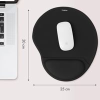 imoshion Ergonomische muismat - Muismat met polssteun - 30 x 25 cm - Zwart