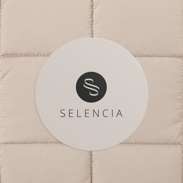 Selencia Puffy Laptop hoes 15-16 inch - Laptopsleeve - Beige