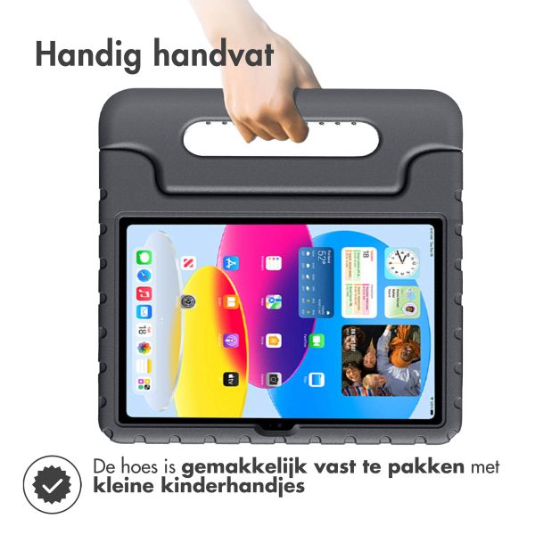 imoshion Kidsproof Backcover met handvat iPad 10 (2022) 10.9 inch - Zwart